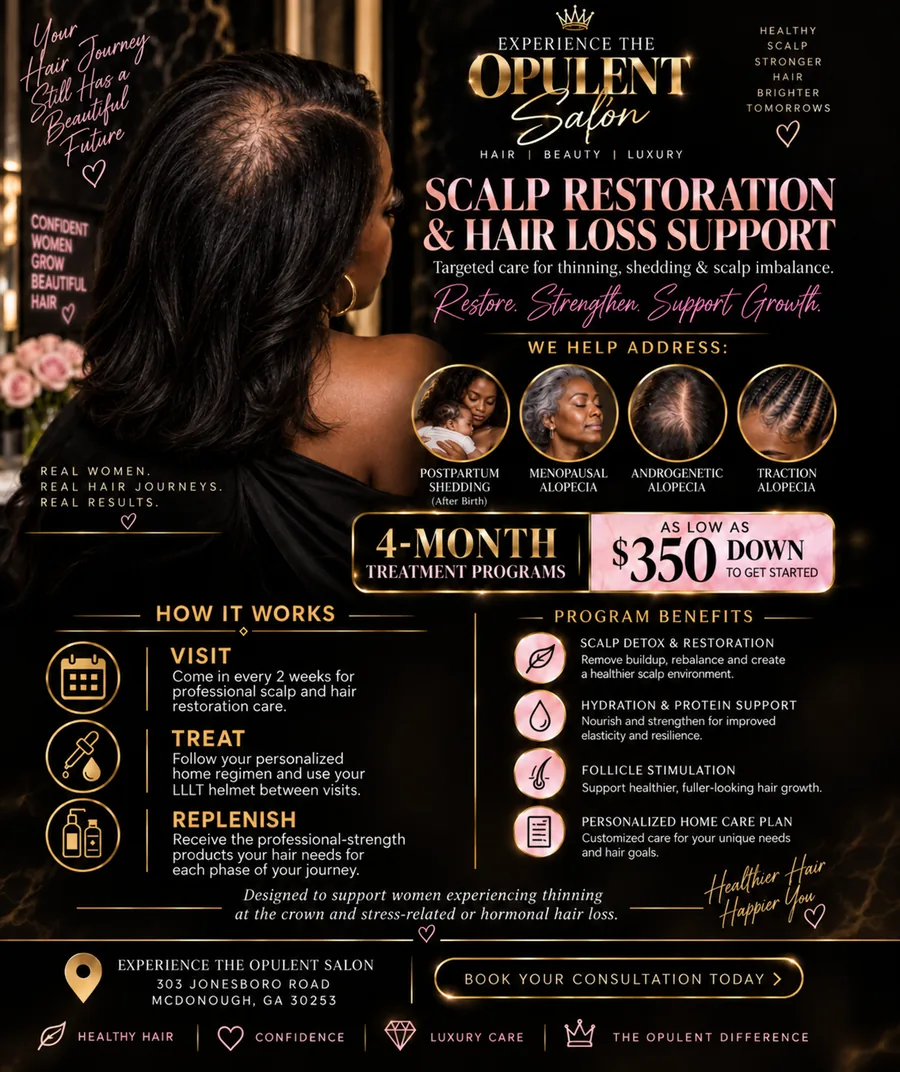 Scalp Restoration and Hair Loss Support flyer